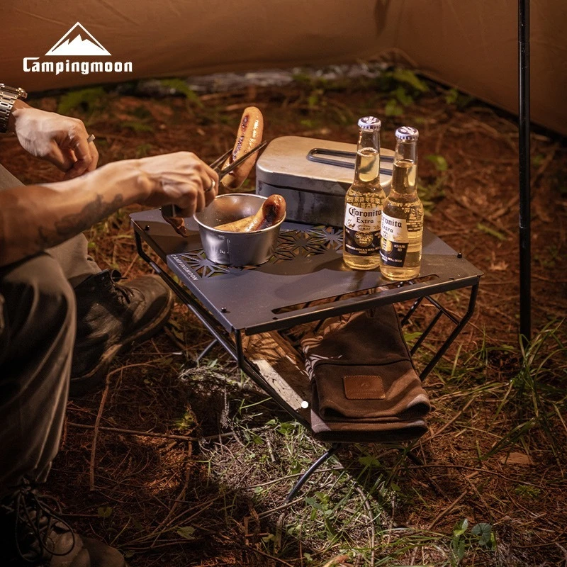 

Складная железная подставка для дров CAMPINGMOON T-285 для кемпинга на открытом воздухе, термостойкая, многофункциональная, для хранения