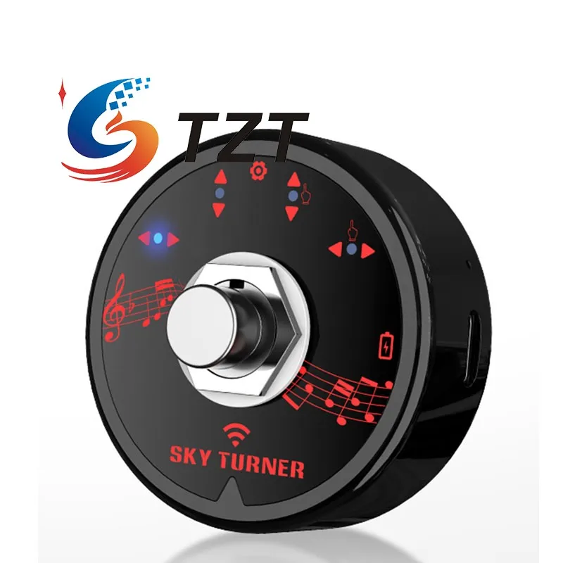 TZT SKY Turner Pedal Round Bluetooth Page Turner Supports Tablet Computers Cellphones for Apple Android