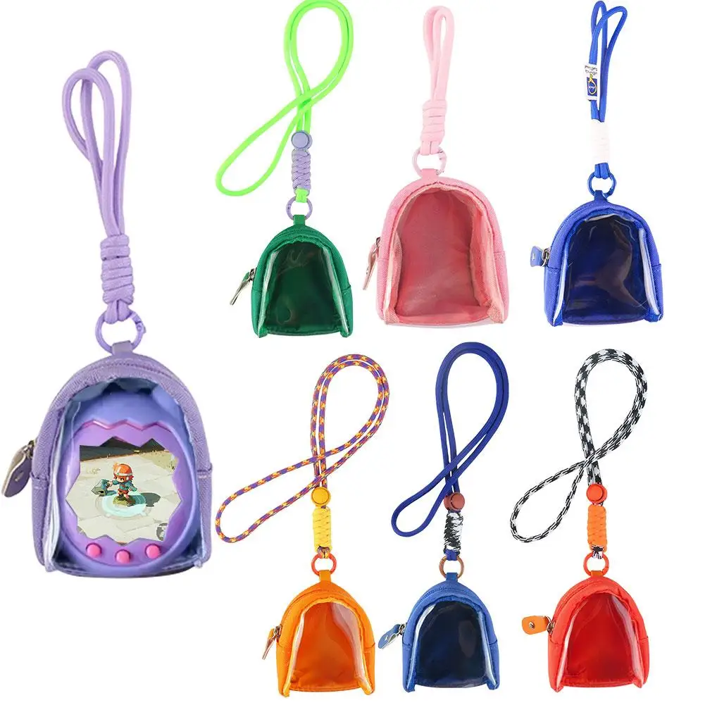 Mini saco de armazenamento transparente para tamagotchi paraíso caso portátil boneca saco de exibição chaveiro charme organizador mochila decoração