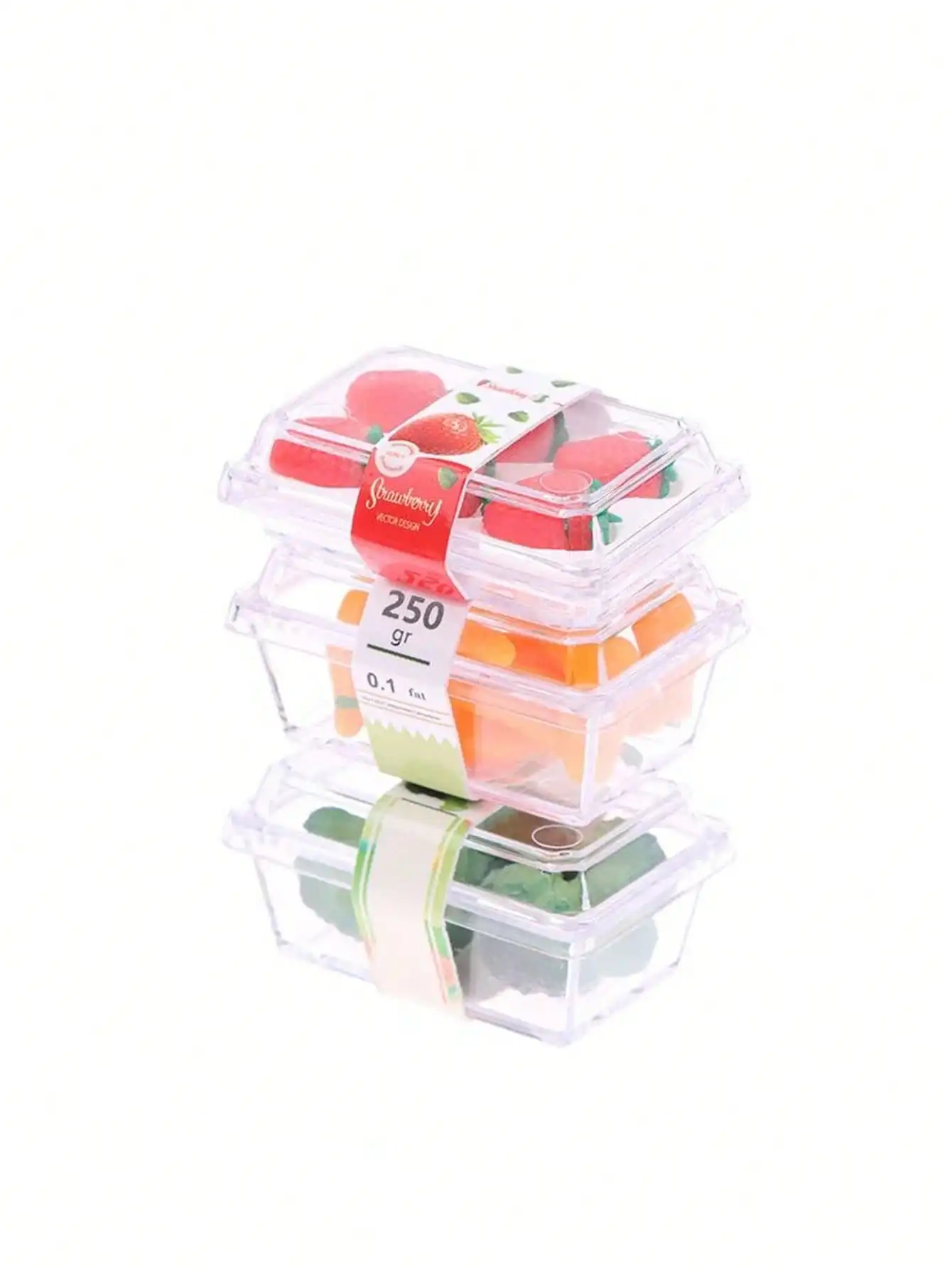 1 Box of Dollhouse Miniature Fruits & Vegetables: 1/12 Scale Mini Simulated Boxed Fresh Food, Supermarket & Convenience Store