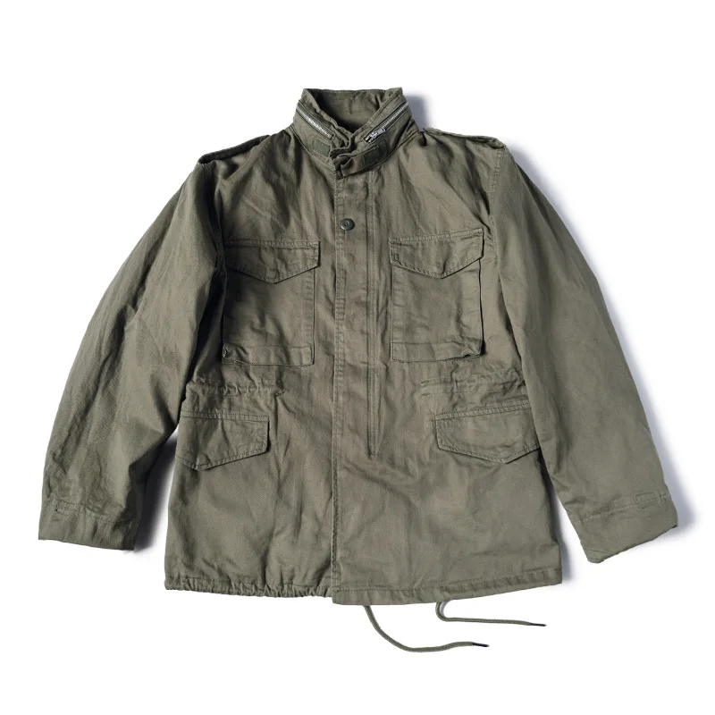 

Полевая куртка американского ретро m65, мужская ветровка средней длины с капюшоном и несколькими карманами, свободное пальто цвета хаки Ami