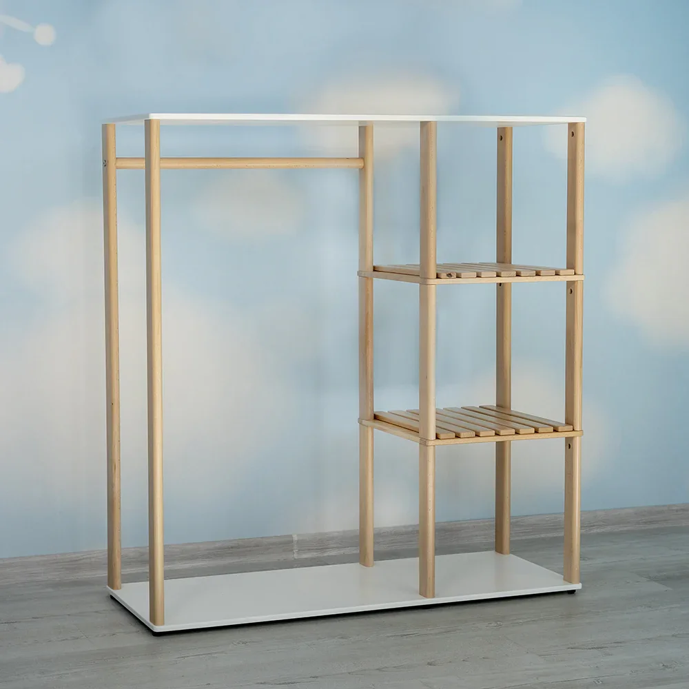 Factory Hot Sale Display Detachable Hanger Kleider Stand Wood Schrank For Kinderzimmer