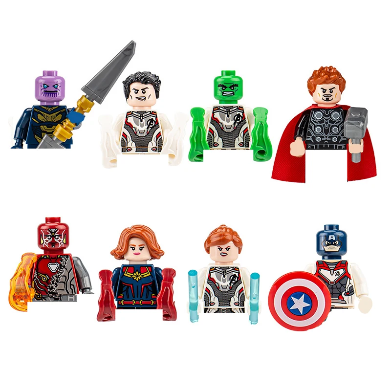 Marvel compatible Lego Avengers Spider Iron Man Superhero Ant Man Assembly Man Block Toy