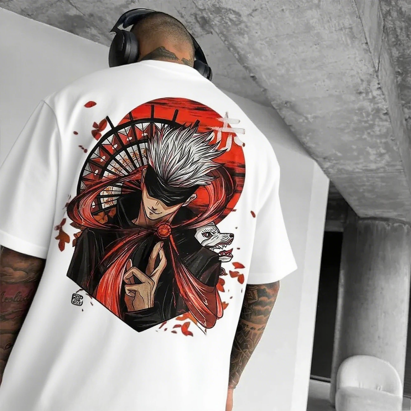 

Bandai Spell College 2026 New Gojo Satoru Jujutsu Kaisen Printed T-Shirt Casual Women's Short Sleeve Loose Plus Size Top