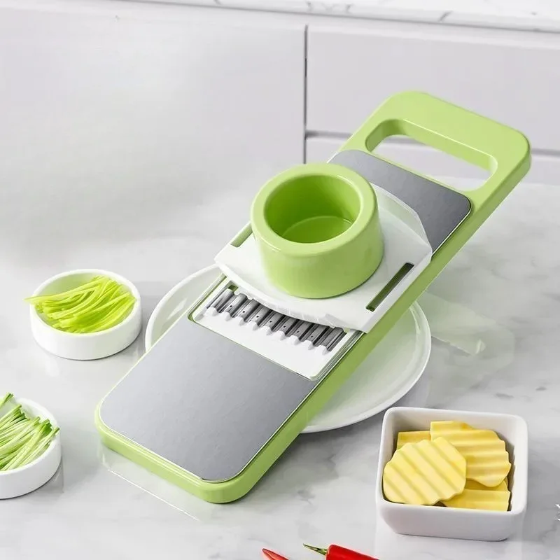 

Многофункциональная терка для картофеля из нержавеющей стали, толстая тонкая нить, универсальная регулируемая нарезка для редиса, кухонные инструменты для овощей