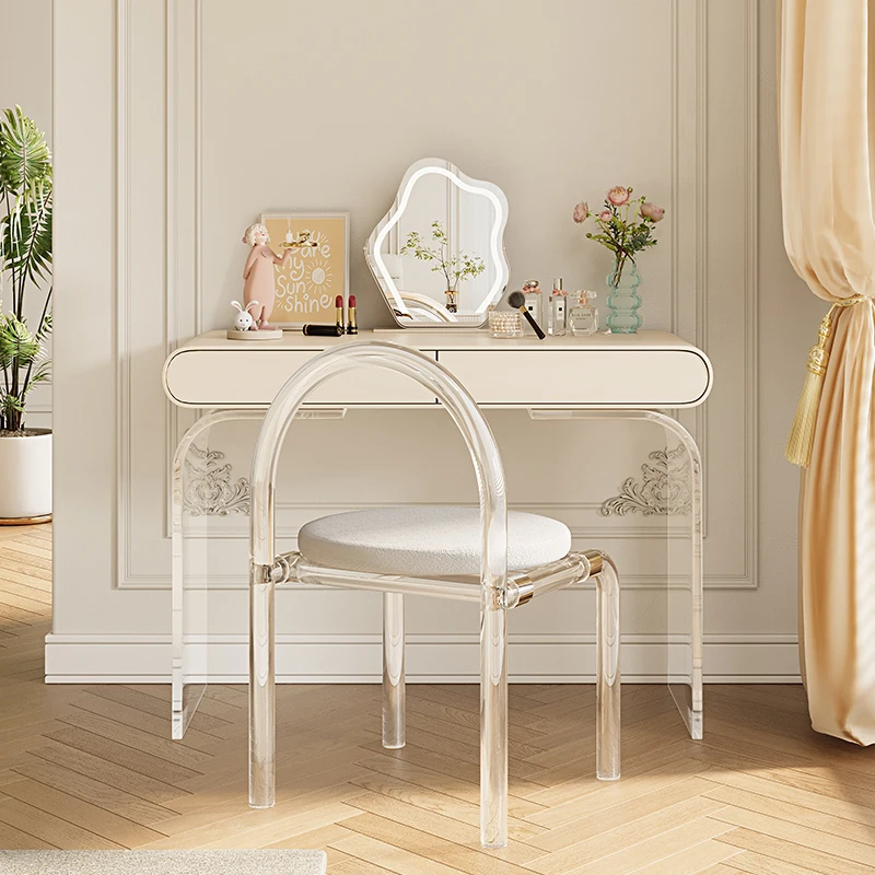 

Desgin Minimalist Dressing Table White Comfortable Mirror Cabinet Cream Vanity Table Cheap Console Closets Vestidores Furniture