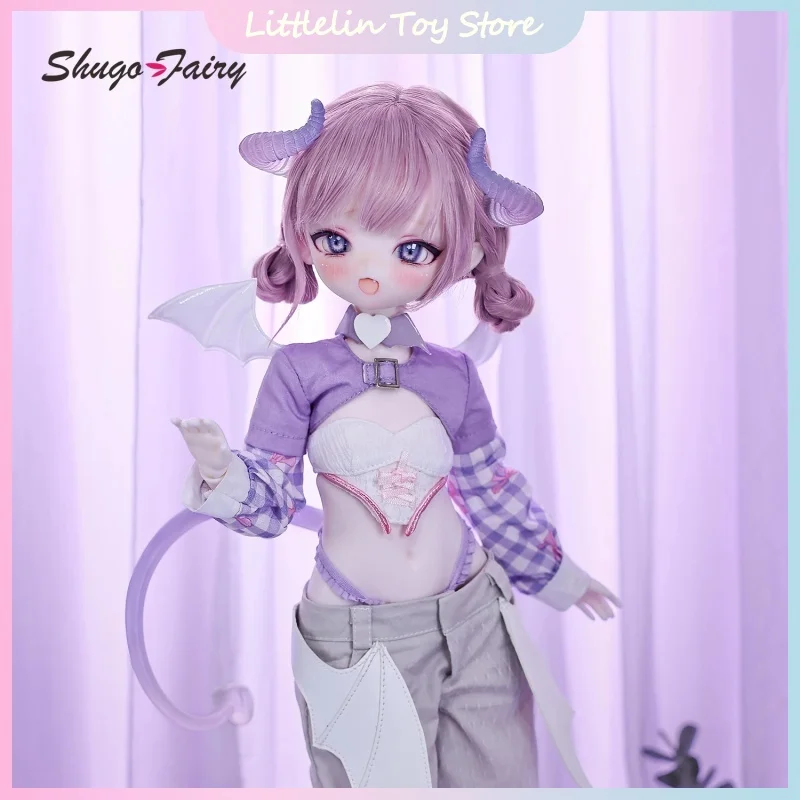 

Shugafairy 1/4 Bjd Joint Doll Jelly Sheep Horn Head Demon Lamb Transparent Tail Full Set Collection Anime Girl Resin Doll Gift