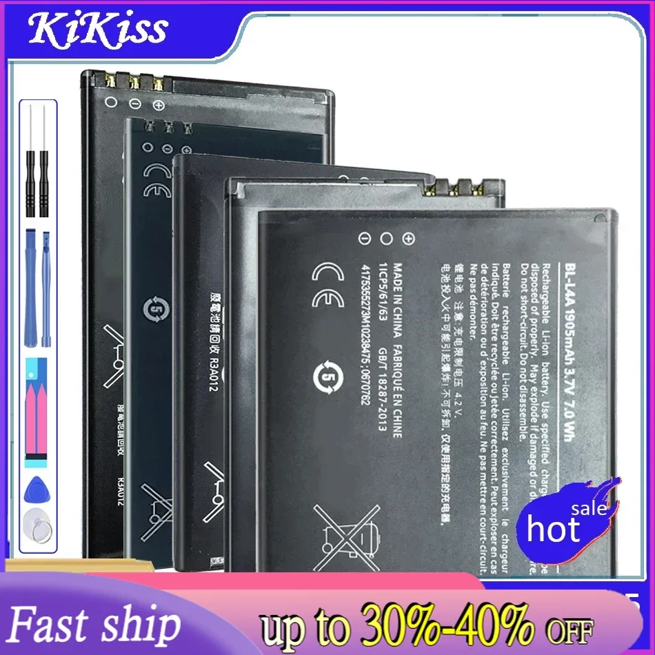 BL-4J BL-4YW BL-L4A BL 5B/5C/5CA/5CT/5F/5H/5J/5T BP 5T/3L/4L/5M/5Z Pil Nokia Lumia C6 925 N91 C5 N96 630 X6 820 535 E90