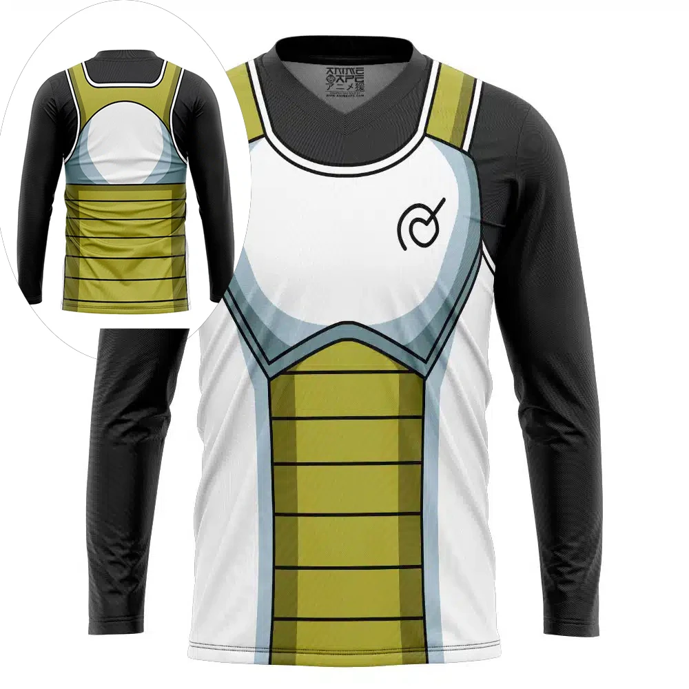 2026 Frühling Herbst Dragon Ball Nappa Saiyan Rüstung Langarm T-Shirt 3D-Druck Atmungsaktives Polyester Übergroßes Shirt für Männer Frauen Kinder Y2k
