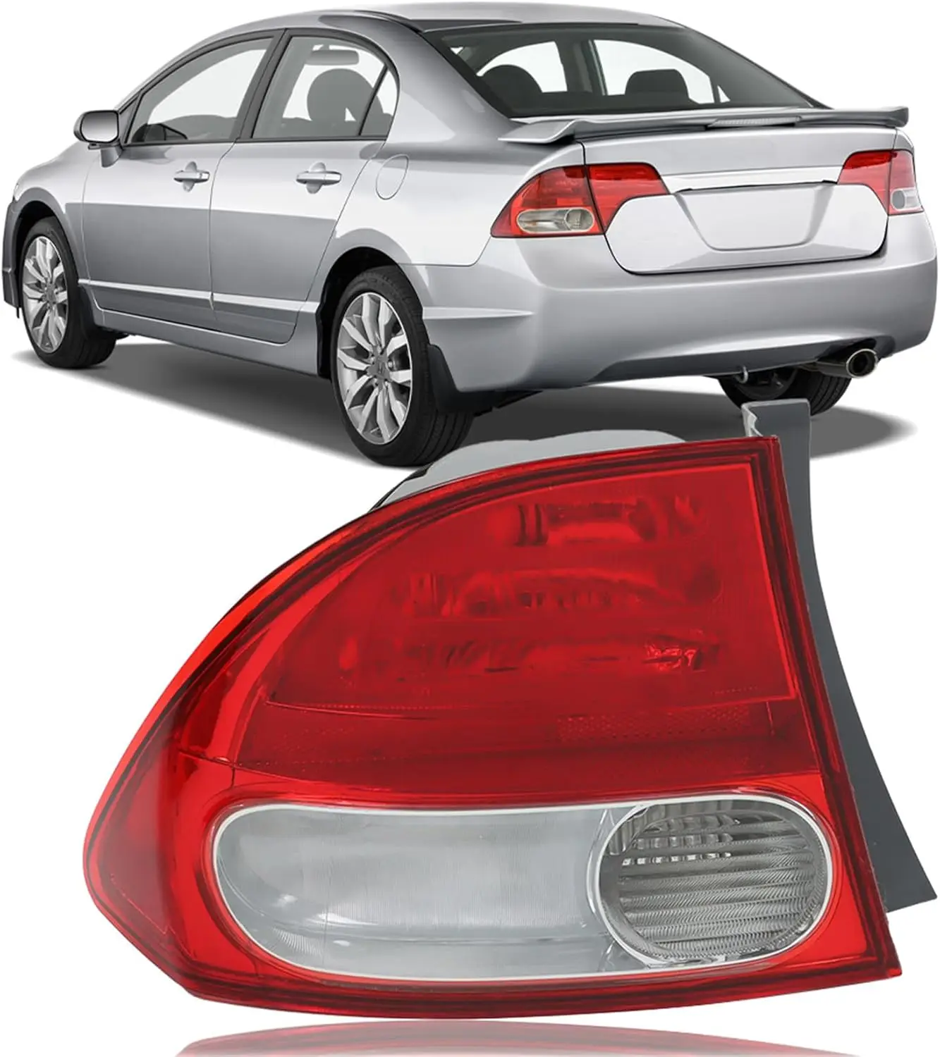 

Outer Driver Side Tail Light Replacement for 2009-2011 Honda Civic Hybrid LH Left Halogen Rear Lamp 33551SNAA51 HO2818138