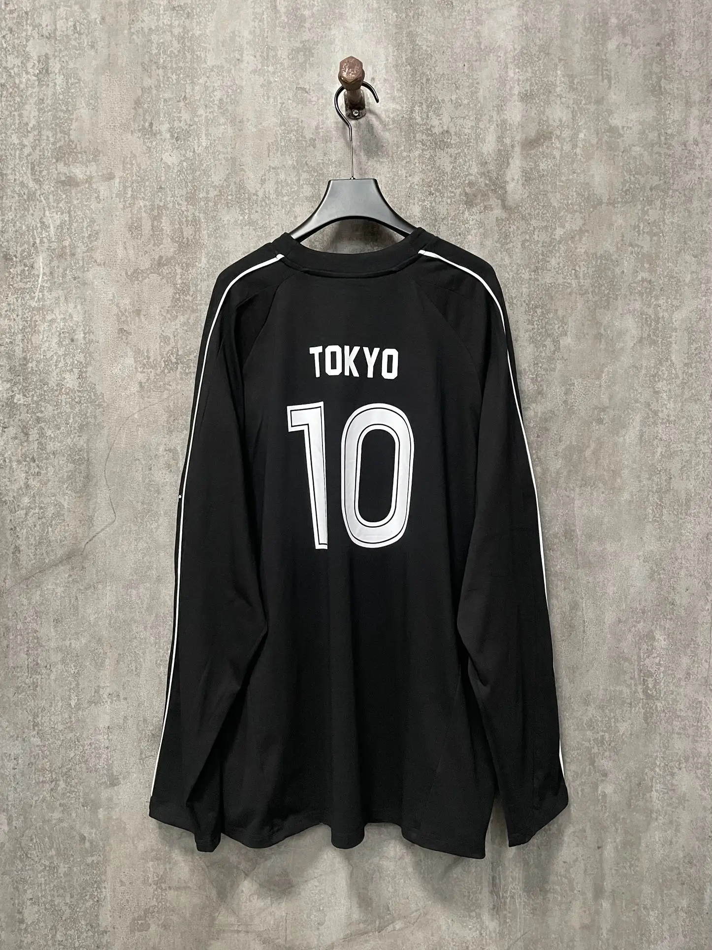 24SS 1:1 Luxury Football Logo Tokyo Long Sleeve T-Shirt Women Men Hiphop Streetwear Oversized T Shirt