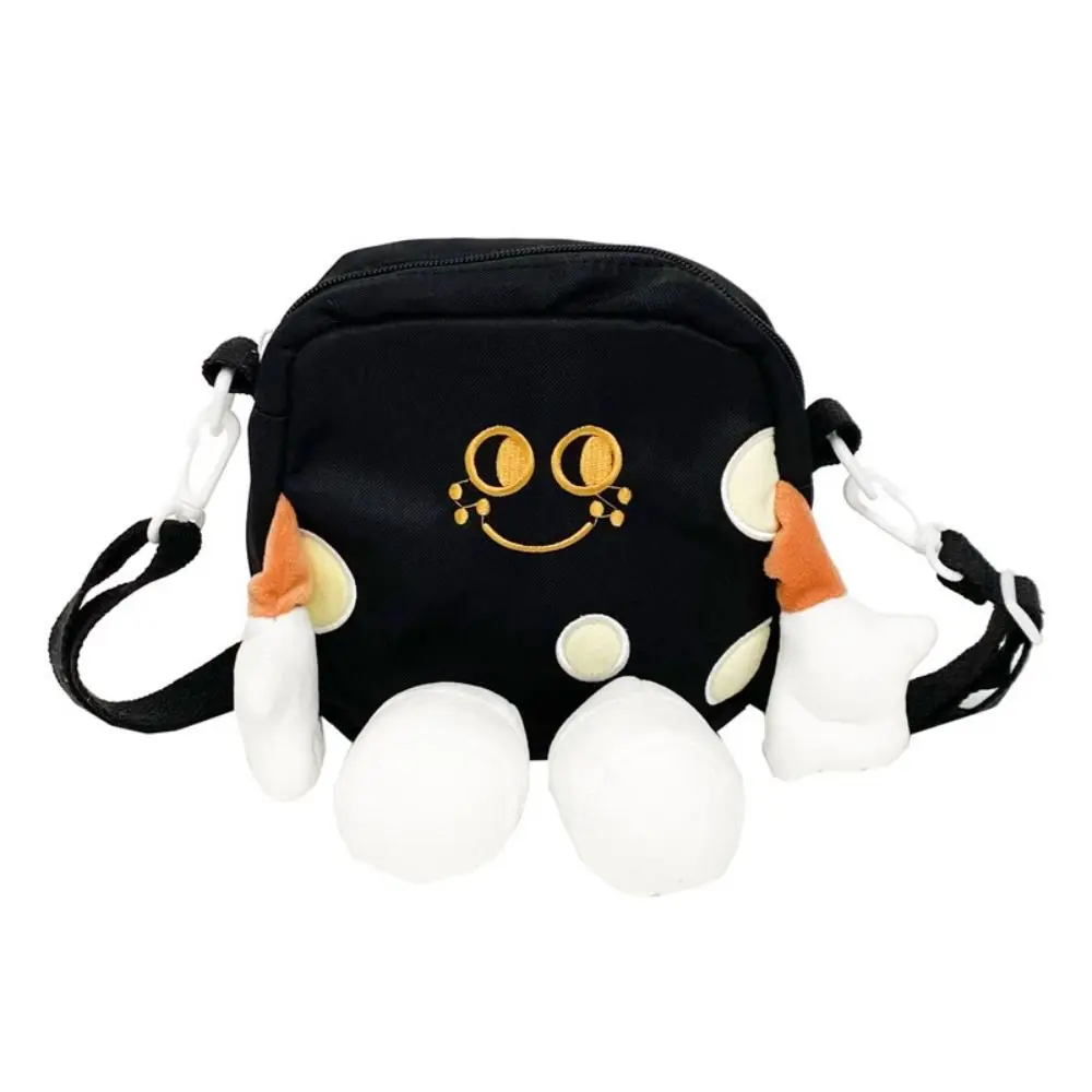 Driehoekige Kaas Schoudertas Canvas Koreaanse Stijl Cartoon Crossbody Tas Verstelbare Schouderband Vierkante Kleine Messenger Bag