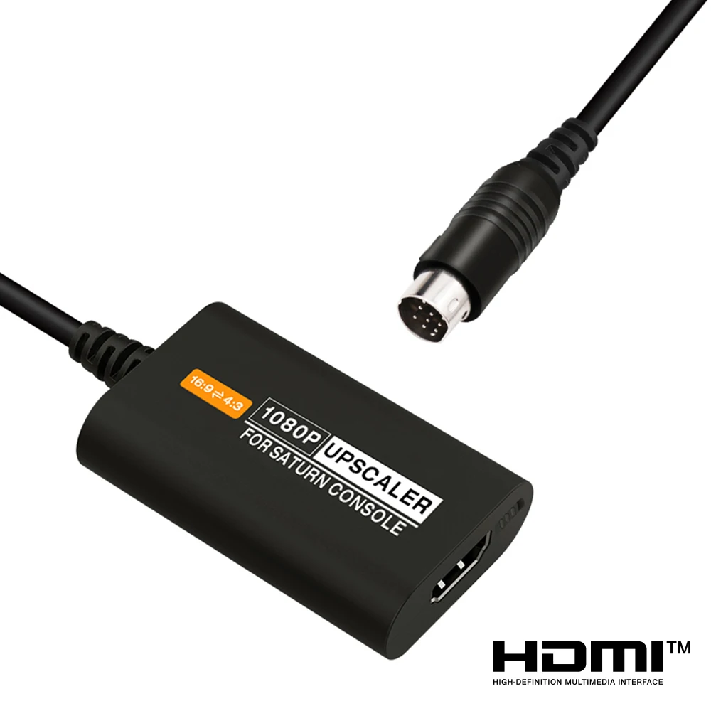 Upskaler HDMI 1080p ™ Adapter do SEGA Saturn z przejściem na format 4:3/16:9, konwerter wejścia S-video do konsoli Satrun. — 2