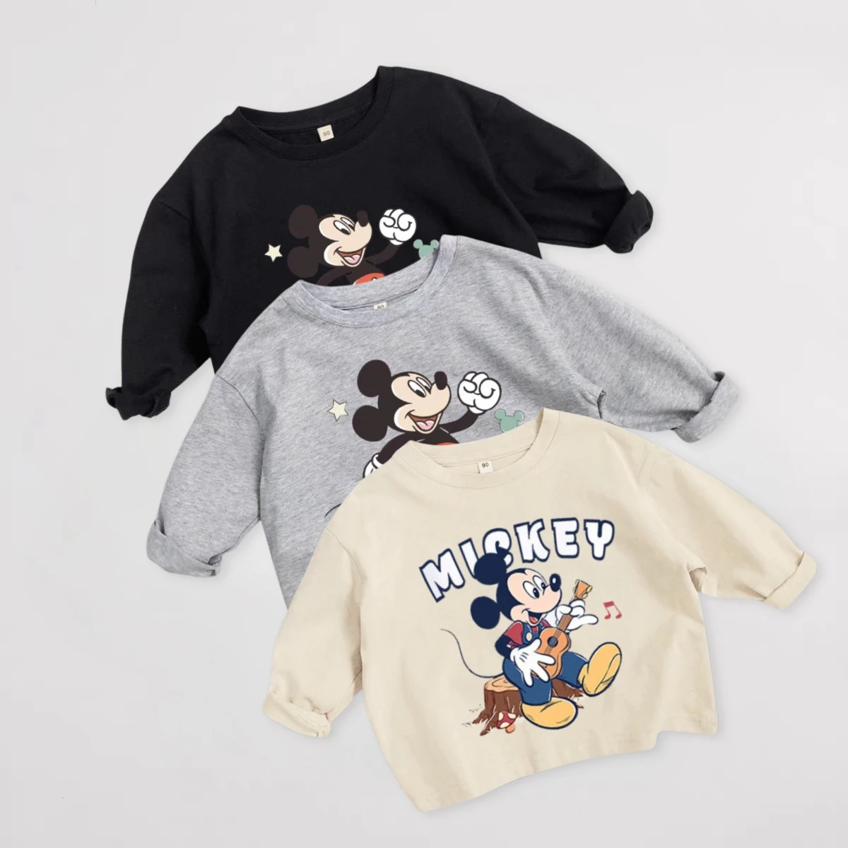 

1-7 Age Kids Clothing Printed Cartoon Mickey Mouse Long-sleeved T-shirt Autumn New Children's Wear Tops Toddler Casual Blouse