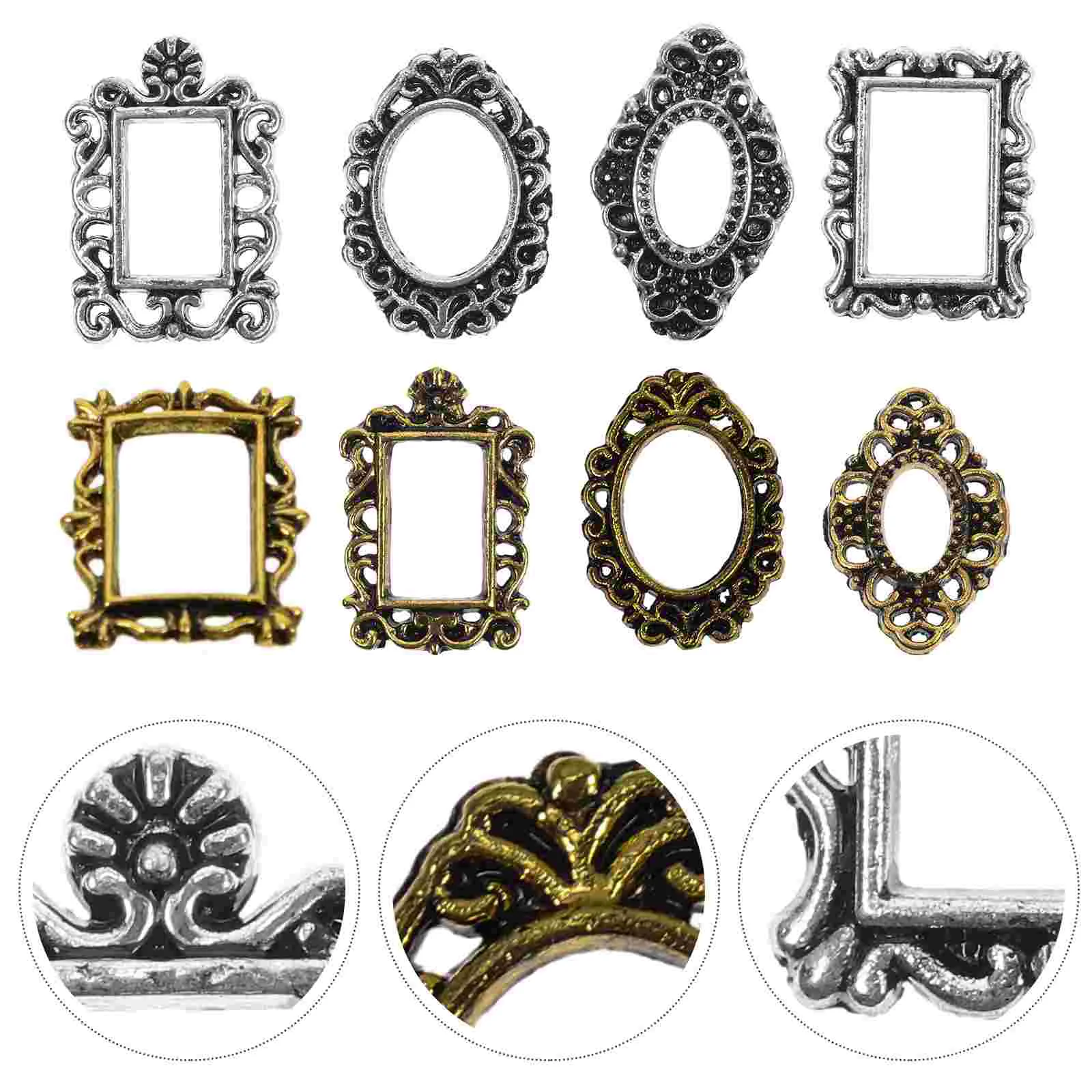 미니 그림 프레임, 네일 사진 프레임, 빈티지 풍경, 3 차원, 40 개