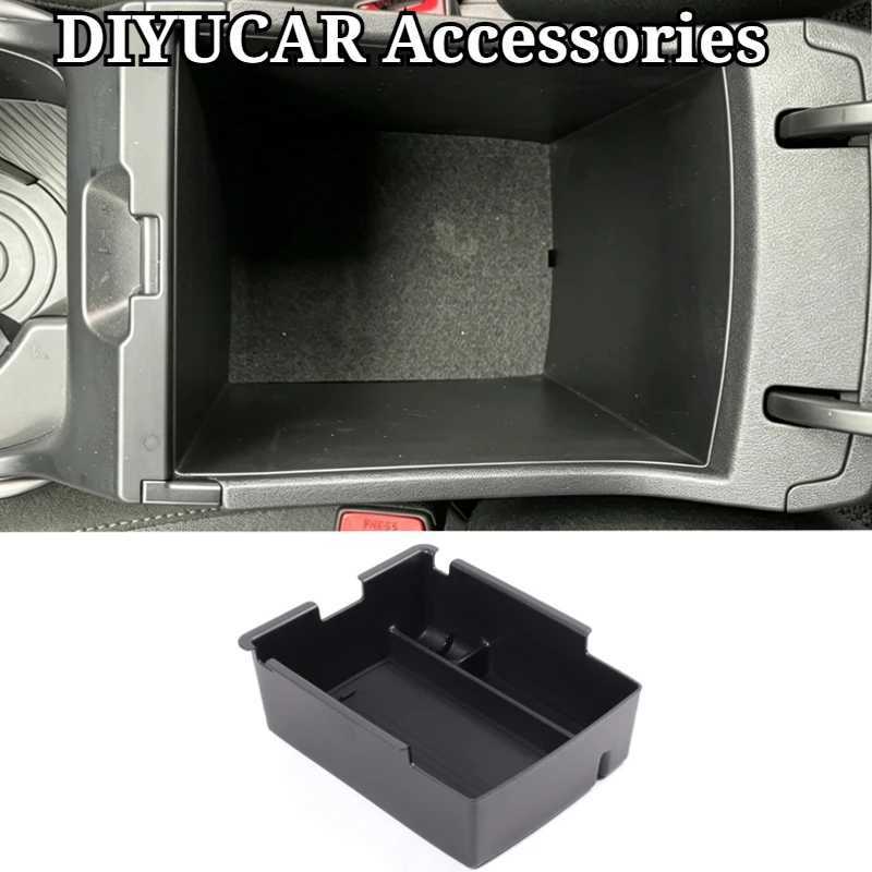 For Kia K4 2025-2026 ABS Black Car Center Console Armrest Storage Box Central Tray Organizer Interior Car Accessories