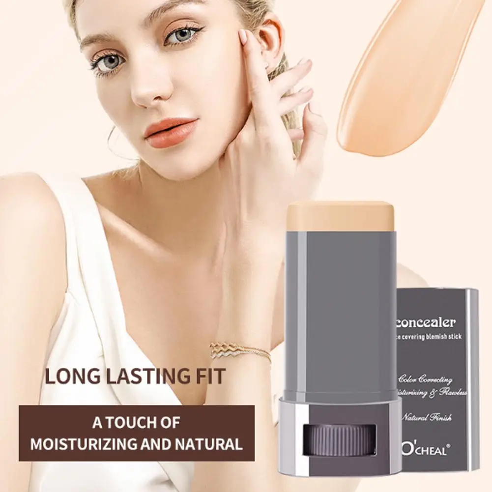 1pcs Eraser Foundation Stick Moist Light Concealer With Big Brush Makeup Long-lasting Beauty Face Foundation Y6W2