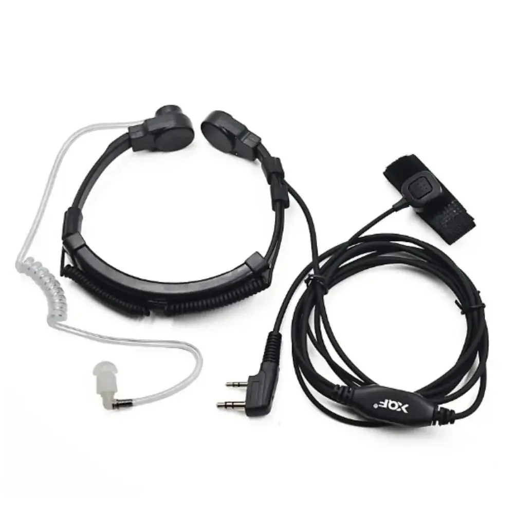 

Walkie-Talkie Headset Transceiver Covert Tube Finger PTT Earpiece Throat Microphone Mic for BAOFENG UV-5R UV-6R BF- 888S