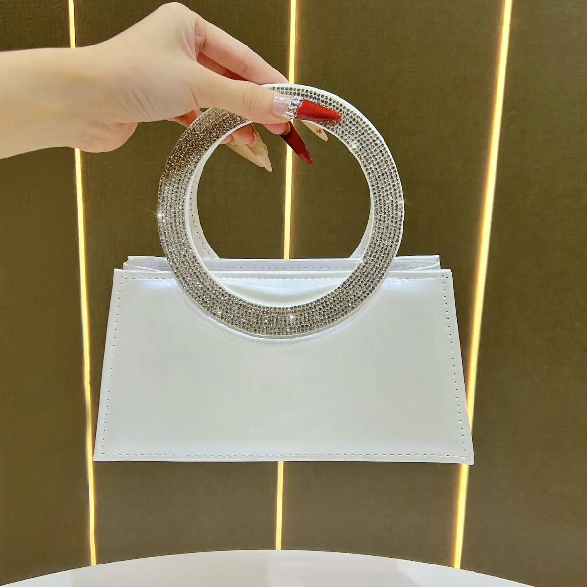 أزياء عشاء أنيقة مزاجه حقيبة فستان حقيبة يد حجر الراين #2