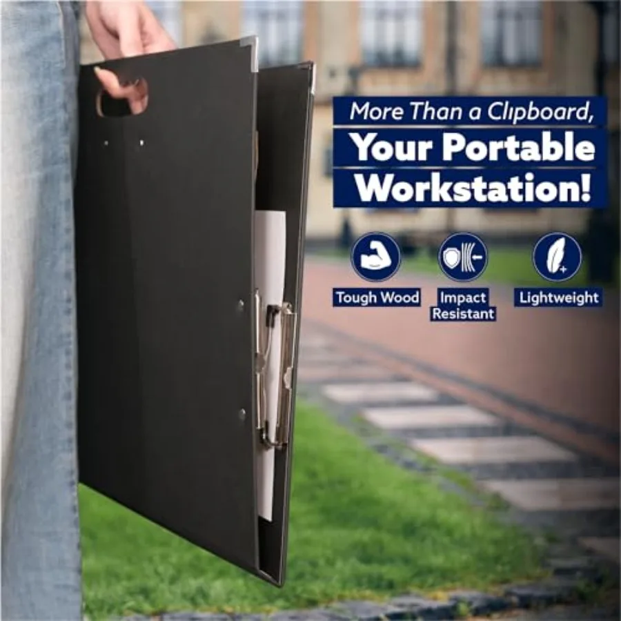 Portapapeles de 18x24 para artistas y arquitectos: carpeta de archivos plegable y tablero de dibujo con 4 clips y protectores de esquinas, pliegues