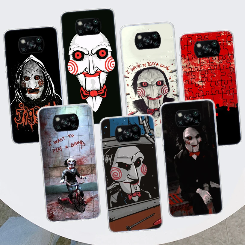 The Jigsaw Killer Horror Phone Case For Xiaomi Mi 11 Lite 11i 12X 12 9 8 12T 11T 10T 9T Pro 10 5X 6X Ultra 5G Cover Coque Capa