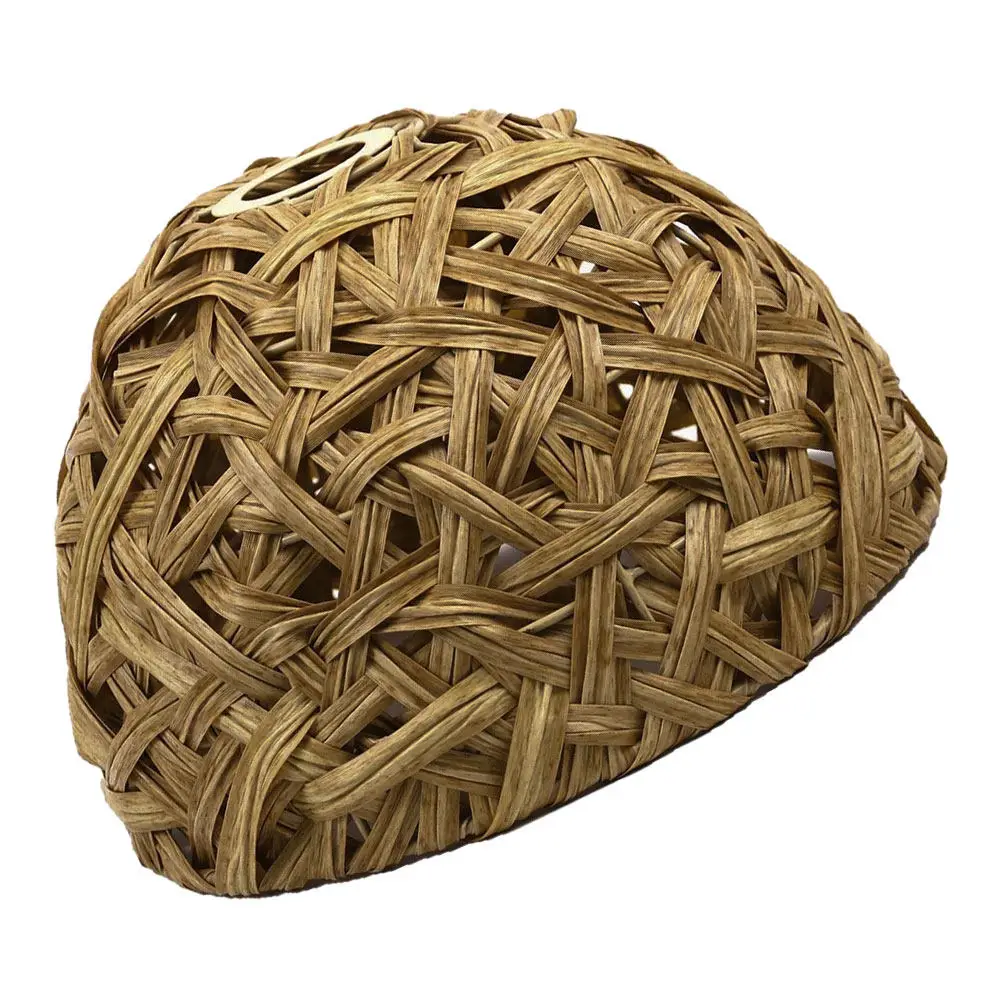 

Плетеный абажур из искусственного ротанга, совместимый с E27, декоративный подвесной светильник, крышка для потолочного светильника в стиле фермерского дома, ретро-люстра