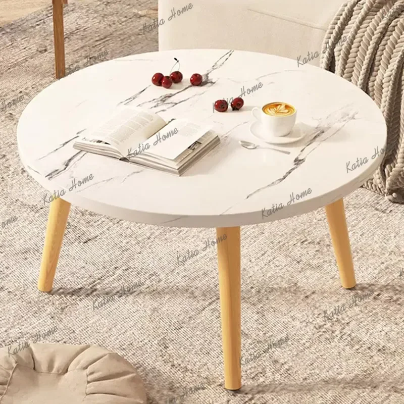 Factory Direct Round Living Room Coffee Tables Modern Luxury Designer Apartments Coffee Tables Side Nordic White Stolik Kawowy F