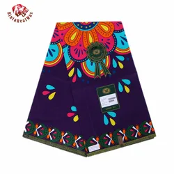 BintarealwaxWax High Quality Cotton fabric new 2022 African wax cotton fabric Hot Sale Design For Women Dress 24FS2007