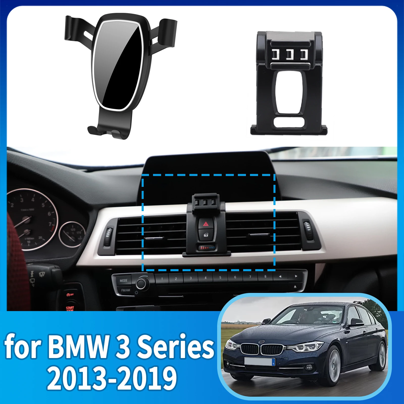 

fit for BMW 3 Series 2013 2014 2015-2019 ​​​​Anti-Shake Screen Base Phone Holder Mount Stand ​​ Dedicated Car​​ accessoires
