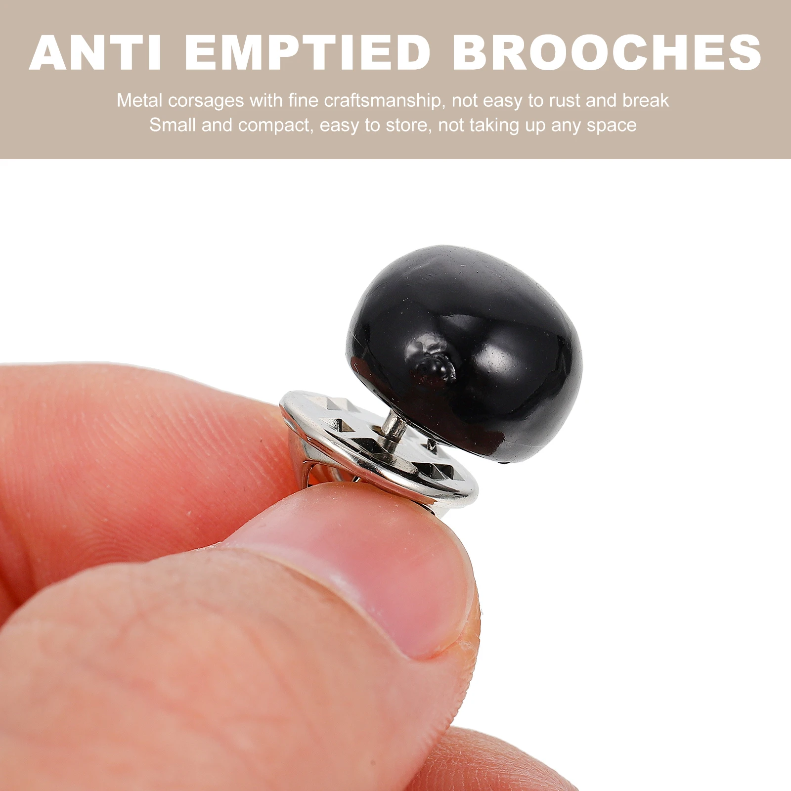 

10pcs Invisible Snaps Black Shirtpin Brooch Faux Pearl Corsages Safety Skirt Buttons Clothes Decorations Tool Parts