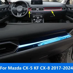 For Mazda CX-5 KF CX8 2017-2022 2023 2024 Carbon Fiber Center Console Dashboard Panel Strip Trim Sticker Accessories Car Styling