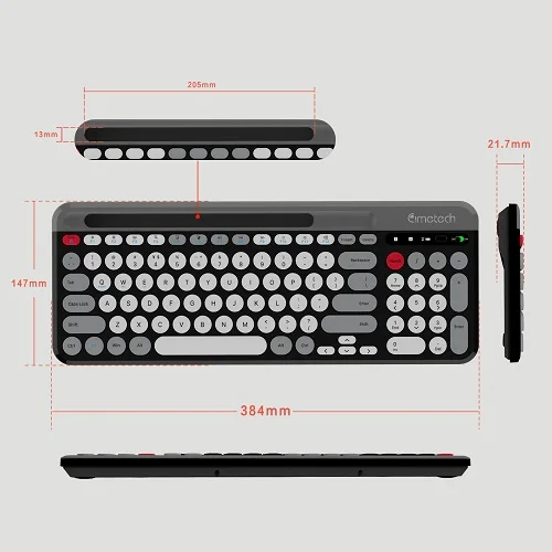 لوحة مفاتيح غشائية للألعاب 98 مفتاحًا 2.4G BT Type-C مجموعة لوحات مفاتيح ماوس لاسلكية للألعاب المكتبية #4