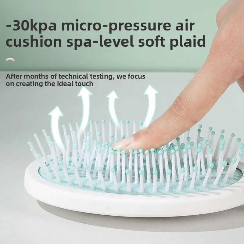 Beliebte Kissen-Airbag-Haarbürste mit hochelastischem Silikon für die Kopfhautmassage, tragbares Design, geeignet für langes und lockiges Haar
