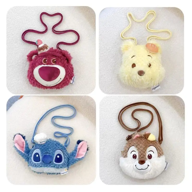 Nuevo y Original Bolso Bandolera de Peluche de Winnie the Pooh de Disney, Monedero de Dibujos Animados, Porta Tarjetas, Portátil, para Niñas, Regalo de Cumpleaños, en Stock