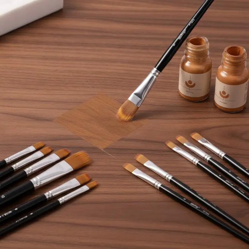 4Pcs Special Shaped Detail Texture Paint Brushes Wear Resistant for Watercolor Chinese Painting Professional Art Creation