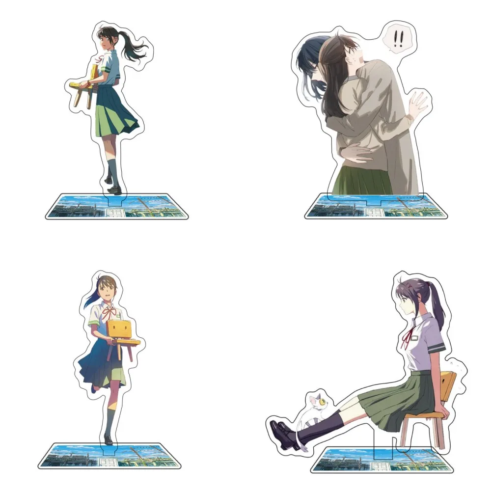 Tienda outlet de fábrica 15cm Anime Suzume no Tojimari soporte acrílico figura de acción PVC acrílico soporte de escritorio modelo juguete para regalo