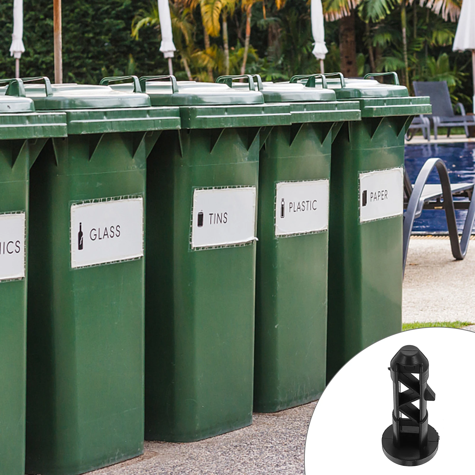 

10pcs 240L Trash Can Cover Shaft Plastic Latches Dustbin Fittings Hinges Buckle Bin Clip Replacements Kitchen Hardware