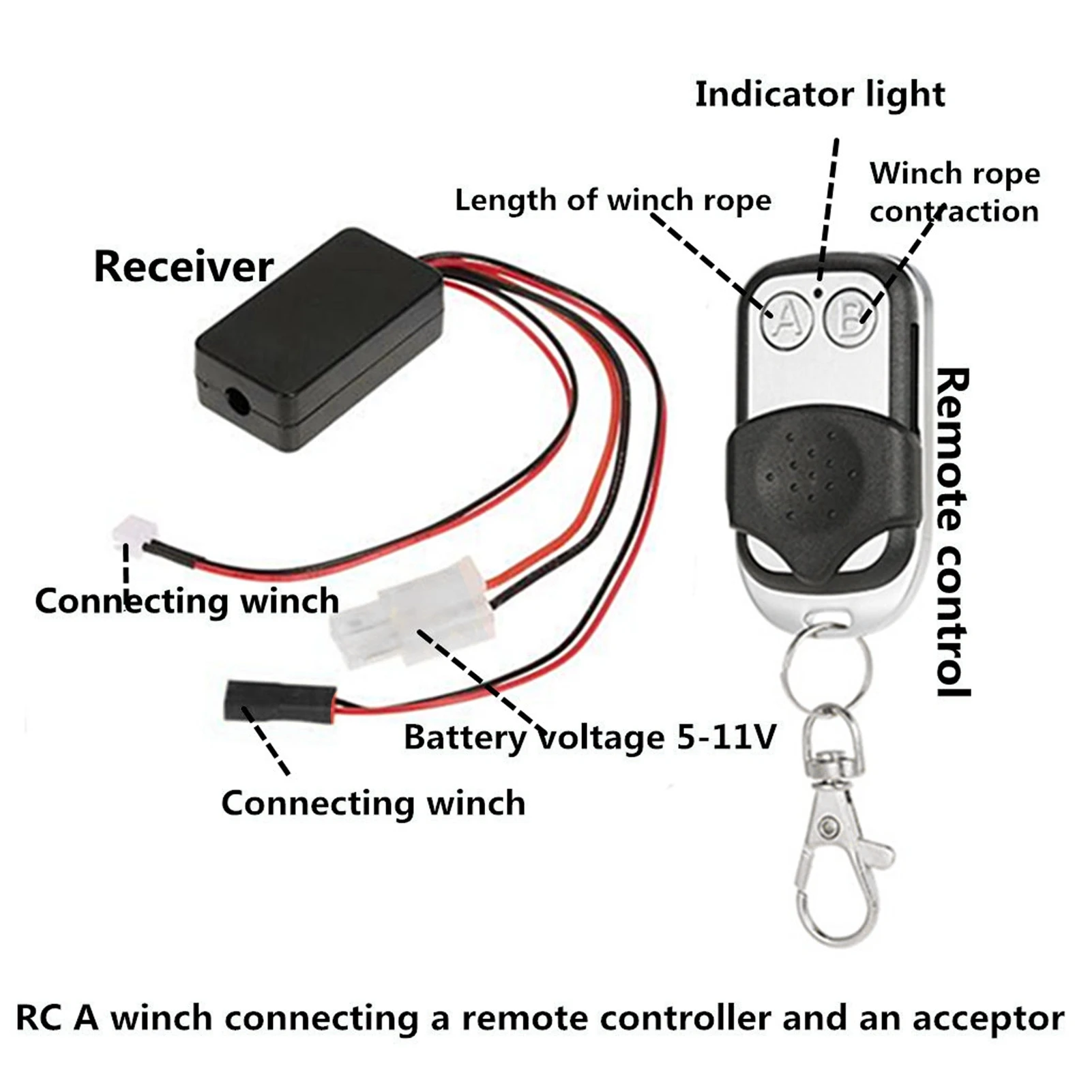 RC Metalen Automatische Dubbele Motor Gesimuleerde Lier Controller Ontvanger Past voor TRAXXAS Auto