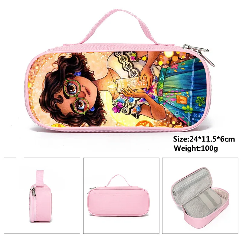 Disney Cartoon Encanto Magic Full House Pen Bag Student Stationery Box Portable Storage Bag Suitable for Girls Birthday Gifts