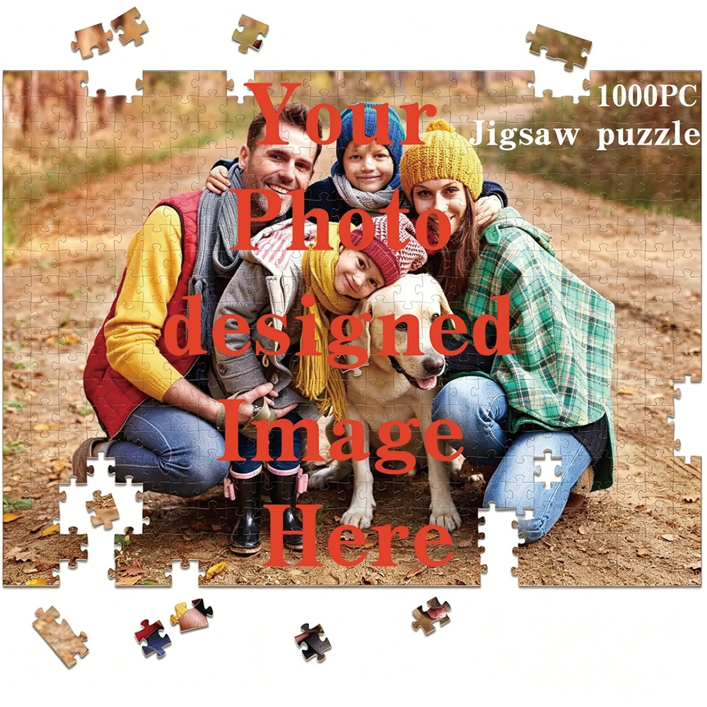 35/300/500/1031pcs Personalized Custom Photo Puzzle Family Photo DIY Toy Decoration Collectiable Growth Gift Christmas