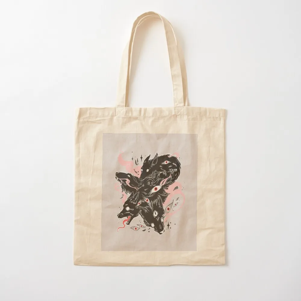 الذئاب البرية ذات عيون كثيرة حمل حقيبة تسوق حقيبة نسائية للمتسوقين أكياس بيئية قابلة للطي صديقة للبيئة #2