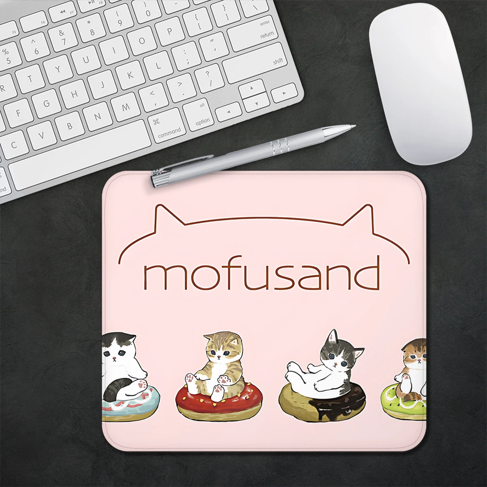 Leuke M-Mofusands Cat Gaming Muismat XS Kleine Muismat Voor PC Gamer Desktop Decoratie Kantoor Muis Mat Bureaumat Tapijt