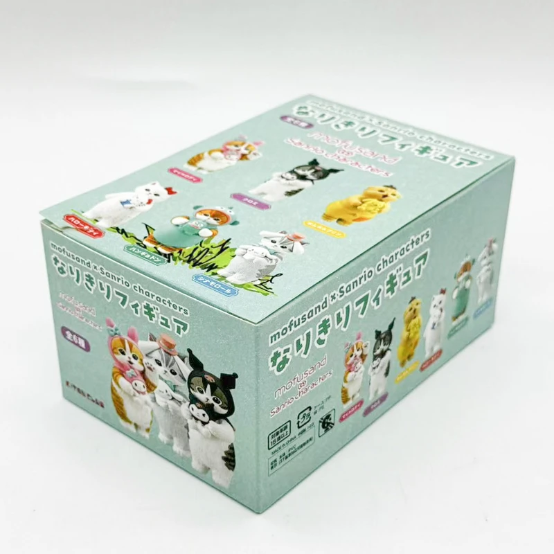 

Mofusand Cats Blind Box Wearing Sanrio Characters Clothes Holding Kuromi Hello Kitty Melody Cinnamoroll Ornaments Toy Kids Gifts