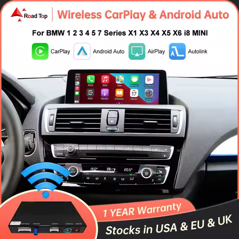 Wireless CarPlay Android Auto for BMW 1 2 3 4 5 6 7 Series X1 X3 X4 X5 X6 F15 F16 F25 F26 F48 F01 F10 F11 F20 F22 F30 F32 F45