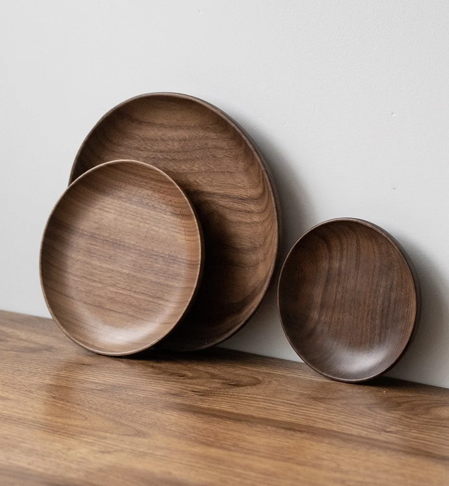 

Food container Acacia wooden bowl wooden tableware household and fruit plate salad bowl whole wooden soup bowl Wooden plate