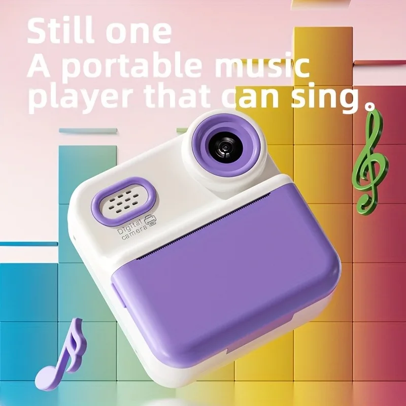 

Камера с мгновенной печатью для детей — портативный термопринтер с 3-х роликовой фотобумагой, идеальный подарок на Рождество и день рождения для мальчиков и девочек