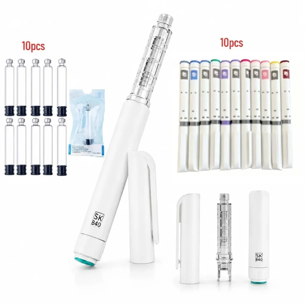 Hot Sale 10PCS Set 60IU Plastic Disposable Injection Pen With 3ml Glass Vial 31G 8MM Needle for Daily Tattoo Pen Use image 3
