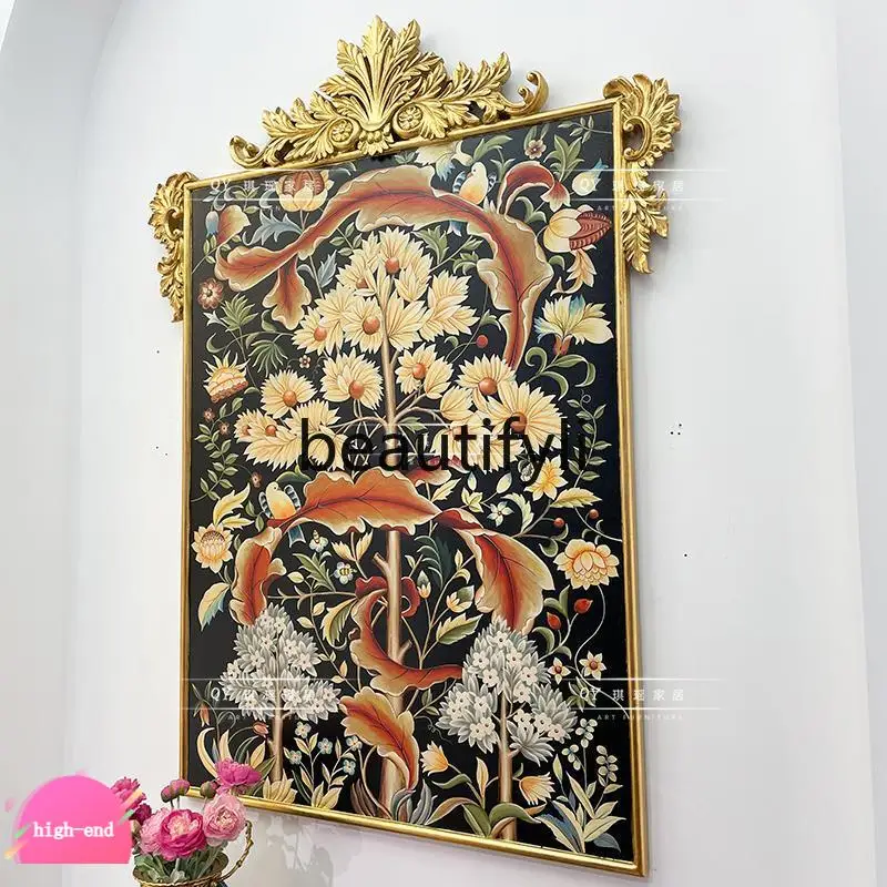 

CC American entrance decorative painting vertical plate living room mural corridor end hanging paintings to attract wealth