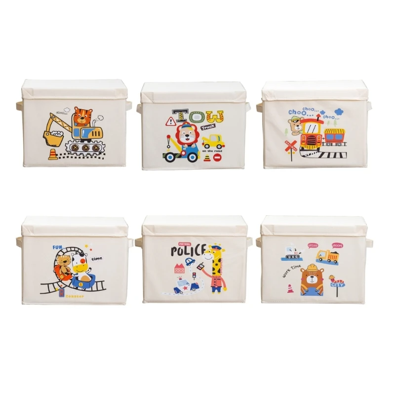 

Kids Foldaway Fabric Storage Boxes for Bedroom Organization and Play Rooms