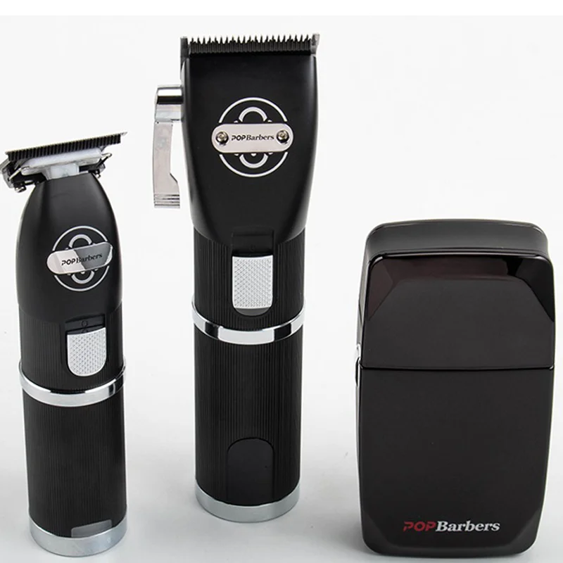 

POP Barbers Черный P800f P700f P600f Профессиональная машинка для стрижки волос Комплект ЖК-дисплея Триммер для волос Беспроводная машинка для стрижки волос